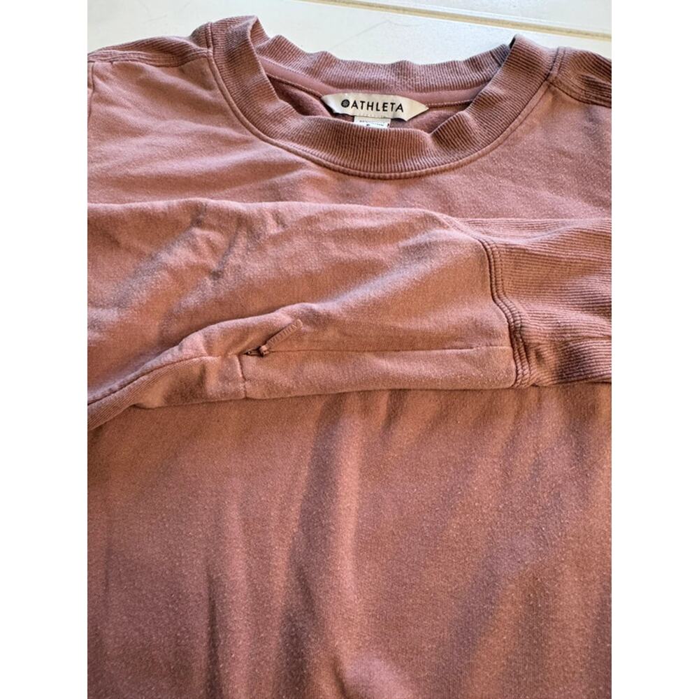 Athleta Women’s Sz S Pink Oversized Tunic Sweatshirt Sweater Dress - Picture 3 of 6